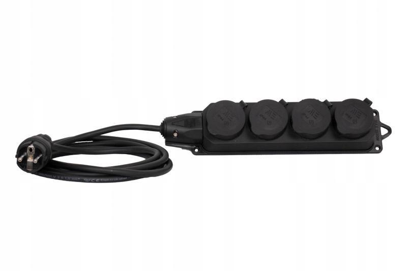 ONNLINE Przedłużacz listwowy gumowy 4x230V OW (H05RR-F) 3x1,5-5m ONNLINE