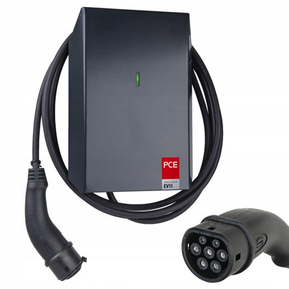PCE Ładowarka Wallbox 11kW PCE EV11 z przewodem 5 metrów, wtyczka TYP 2