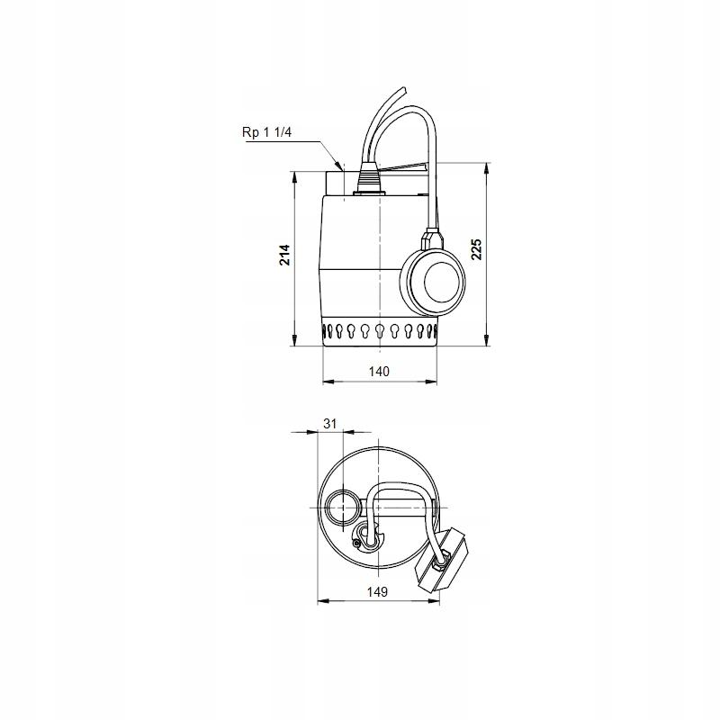 Pompa zatapialna GRUNDFOS do wody brudnej UNILIFT KP.250.A.1 012H1600 48h