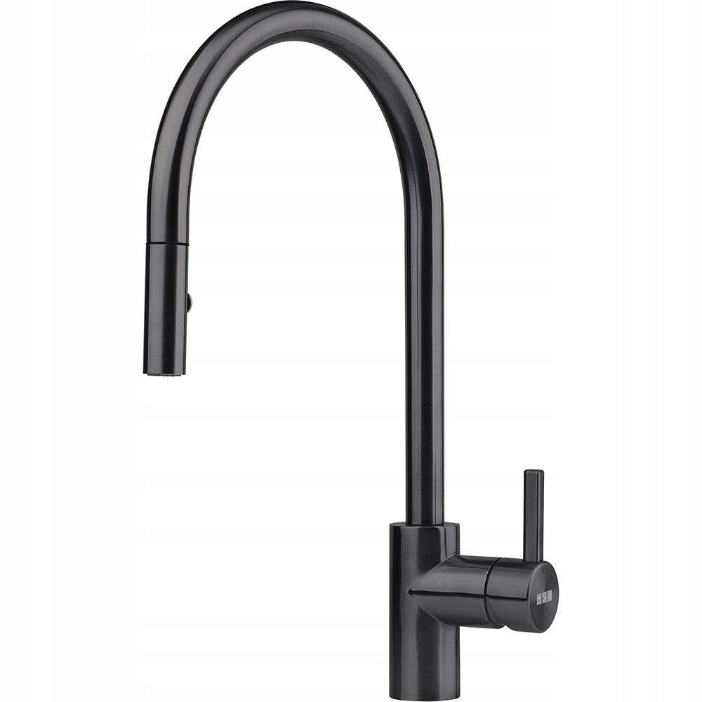 FRANKE Bateria kuchenna Eos Neo pull-out spray Czarna stal szlachetna