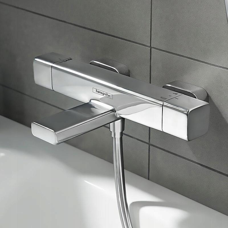 Bateria wannowo-prysznicowa jednouchwytowa ścienna Hansgrohe Ecostat
