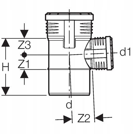 GEBERIT Trójnik Geberit Silent-PP GTEA 87.5G d110/50