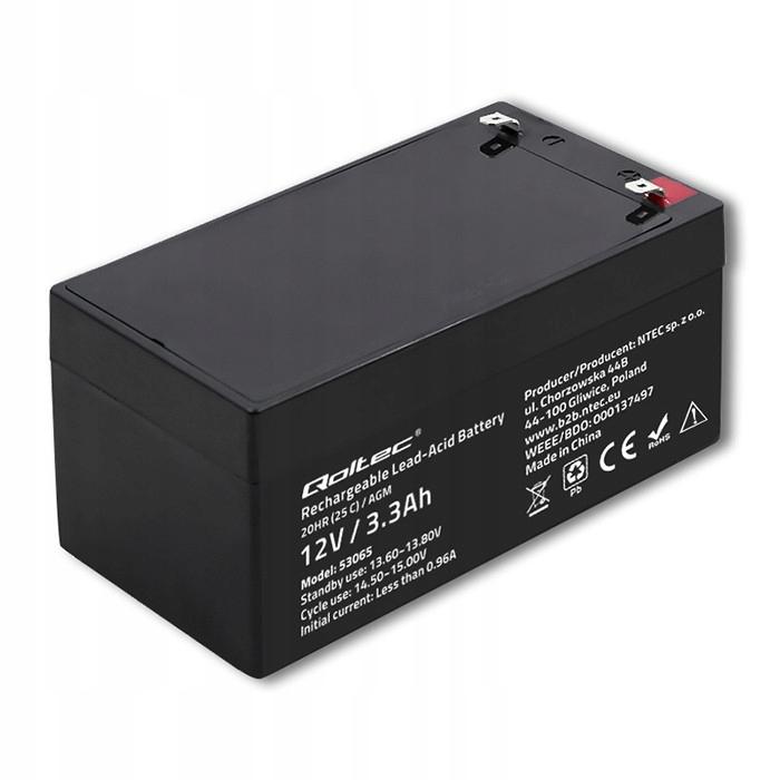 QOLTEC Akumulator AGM 12V 2.3Ah max. 34.5A