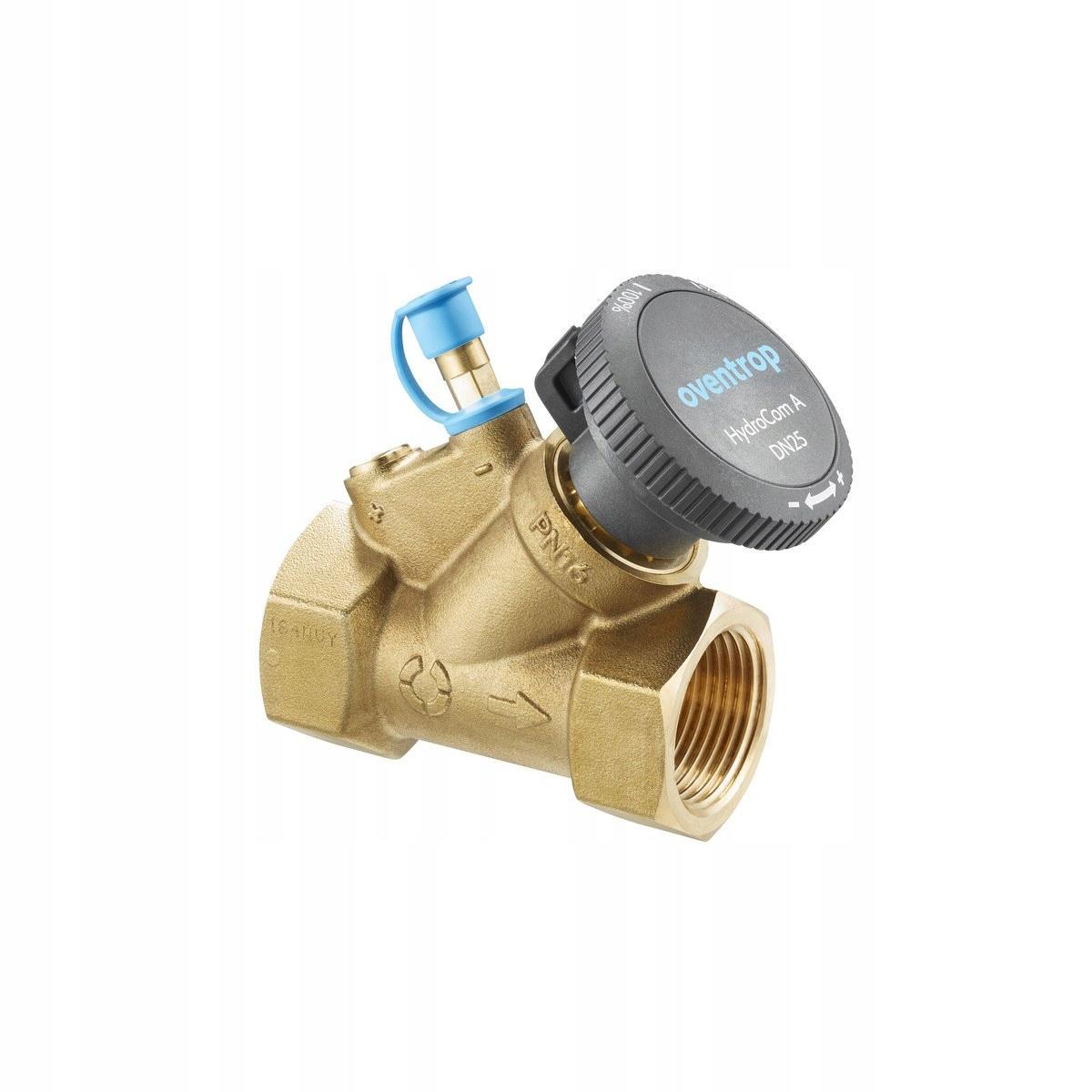 OVENTROP HydroCom A PN16 DN32, Rp1 1/4 GW, HydroPort, zawór odcinający