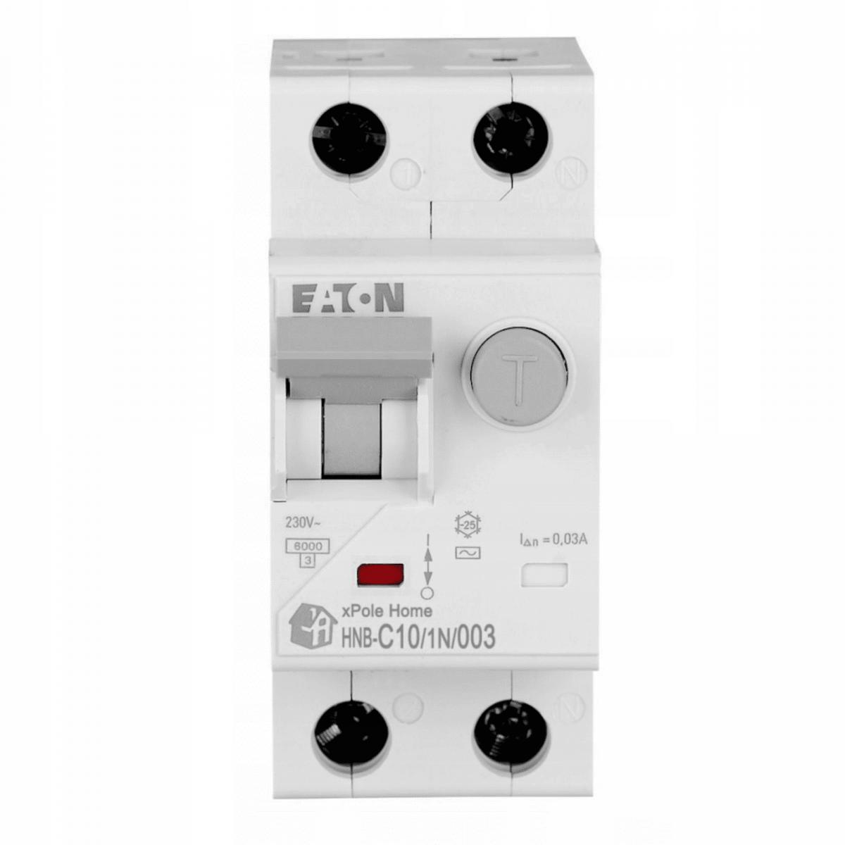EATON Wyłącznik kombinowany 6kA typ AC HNB-C10/1N/003
