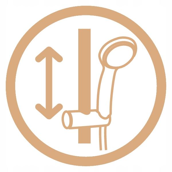 INVENA DESZCZOWNIA Z BATERIĄ NATRYSKOWĄ GABRO PLUS INVENA TREND CHROM