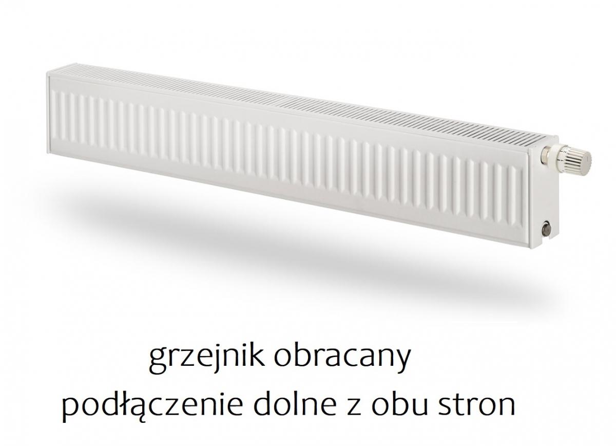 Polski grzejnik stalowy PURMO PLINT CV33 200x900 DOLNY GRAFIT SZARY R 7024