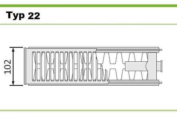 Grzejnik PURMO VM 22 300x600 dolny ŚRODKOWY