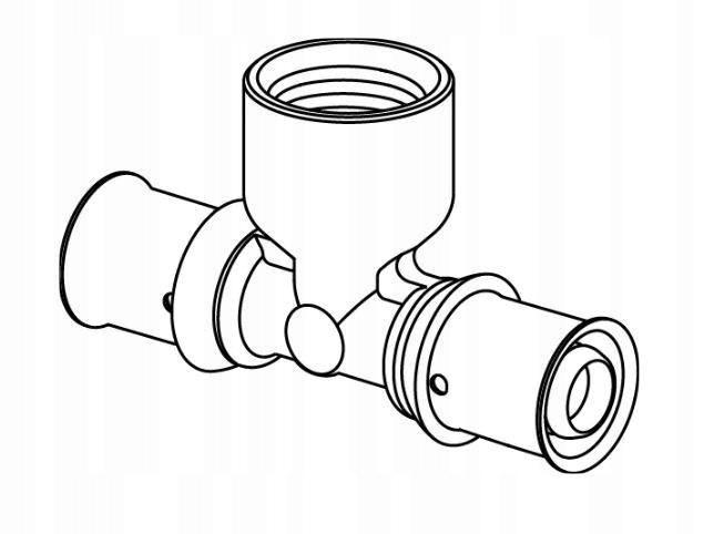 UPONOR Uponor S-Press PLUS trójnik z gwintem wewn. 20-Rp1/2FT-20