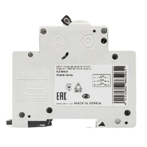 EATON Wyłącznik nadprądowy 6kA PL6-B40/3