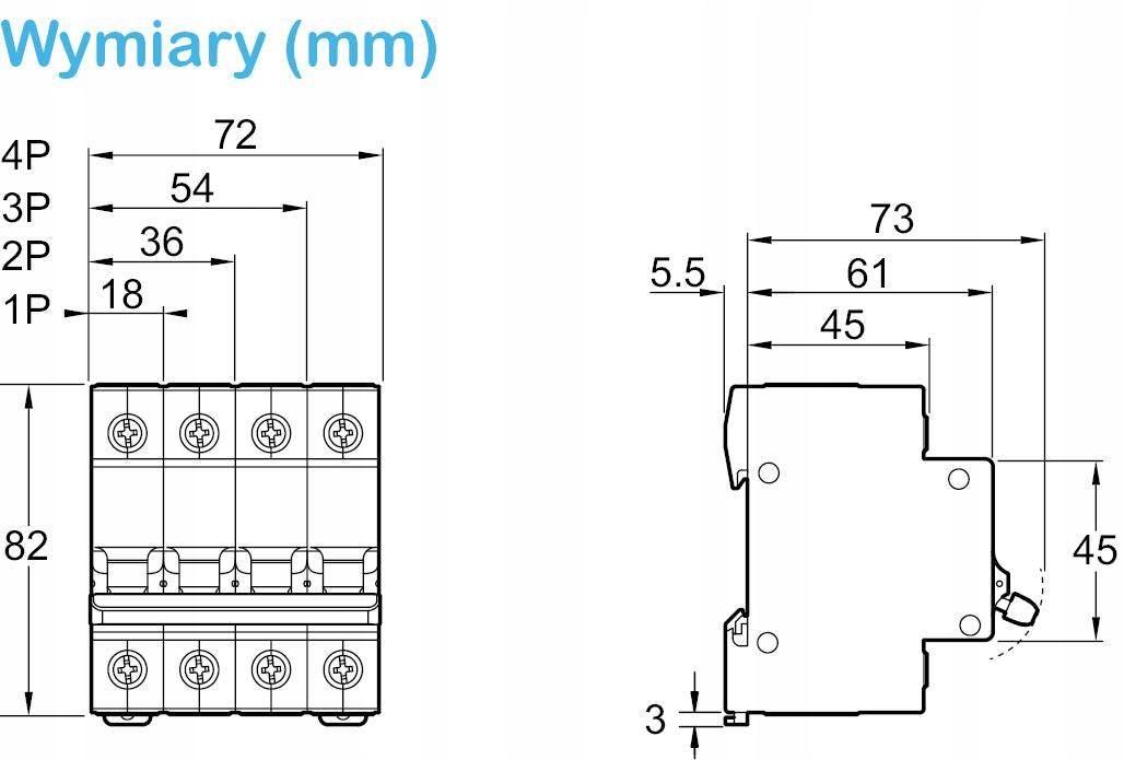 Rozłącznik izolacyjny Easy9 Pro, EZ9S-63-2 63A 2-biegunowy
