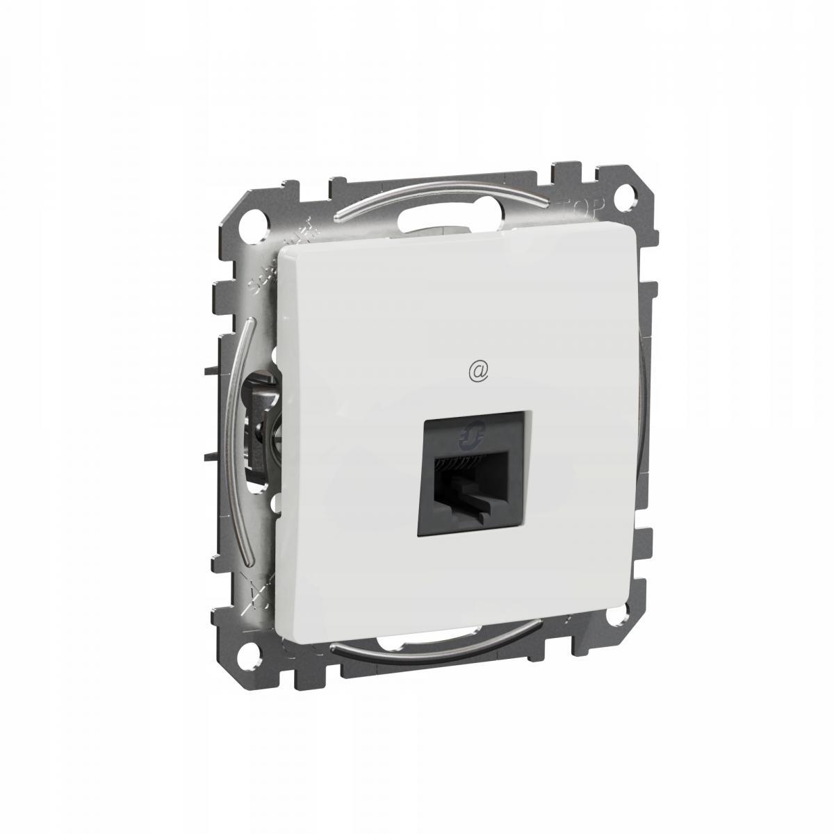 SCHNEIDER ELECTRIC Gniazdo komputerowe RJ45 kat.5e UTP, biały SEDNA DESIGN