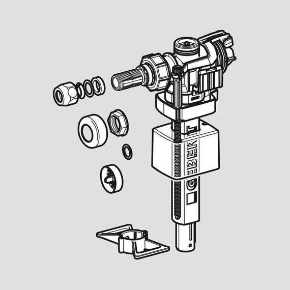 GEBERIT Zawór napełniający Typ 383 do spłuczek natynkowych