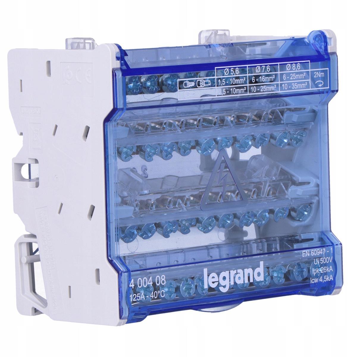 LEGRAND Modulowy blok listew rozdzielczych BR 4P-10 125A