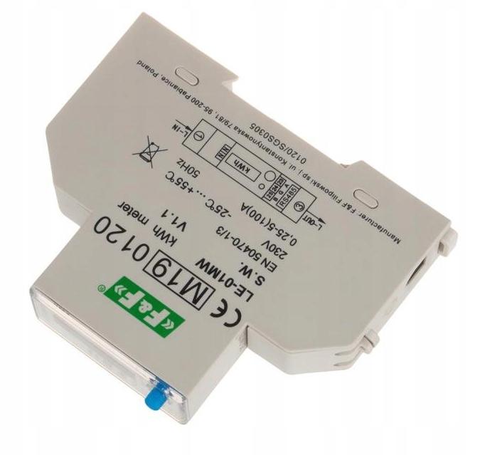 Jednofazowy licznik zużycia energii czynnej, biernej, Modbus RTU, wielotary