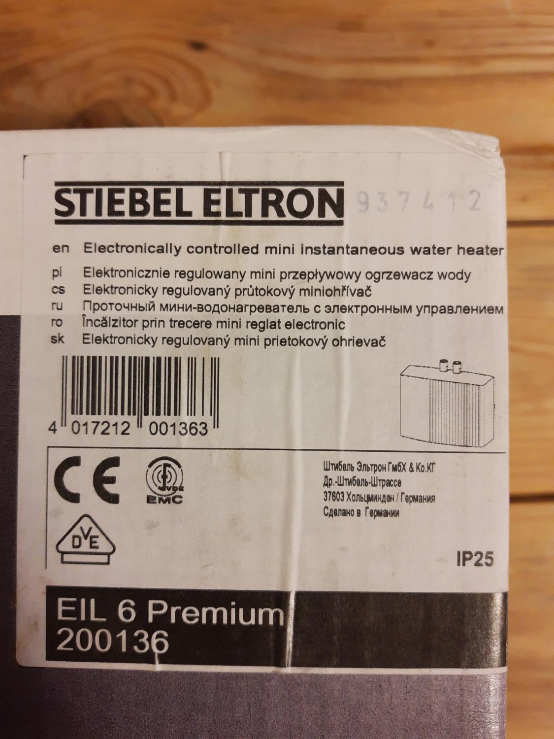Podgrzewacz elektryczny przepływowy 5.7 kW STIEBEL ELTRON EIL 6 Premium