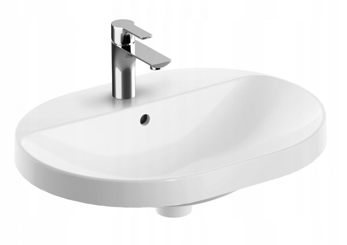 Umywalka Variform wpuszczana w blat, eliptyczna, B60 cm, H17.8 cm, T45 cm,
