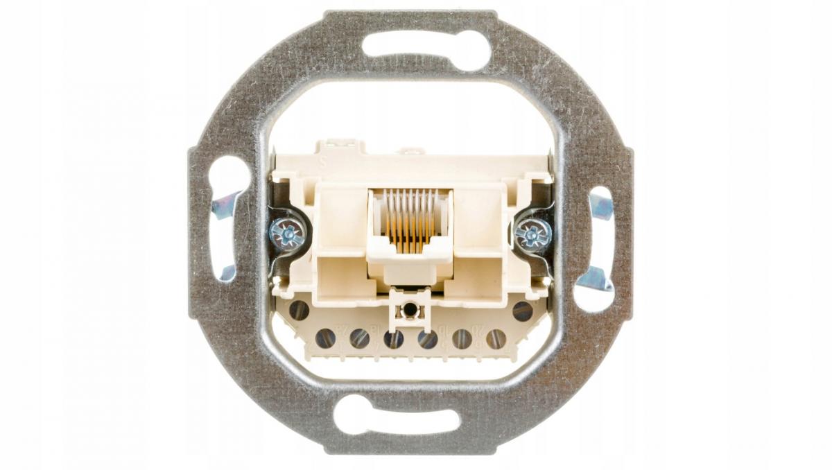 Mechanizm gniazda telefonicznego UAE pojedynczego (RJ11, RJ12, RJ45), kat.