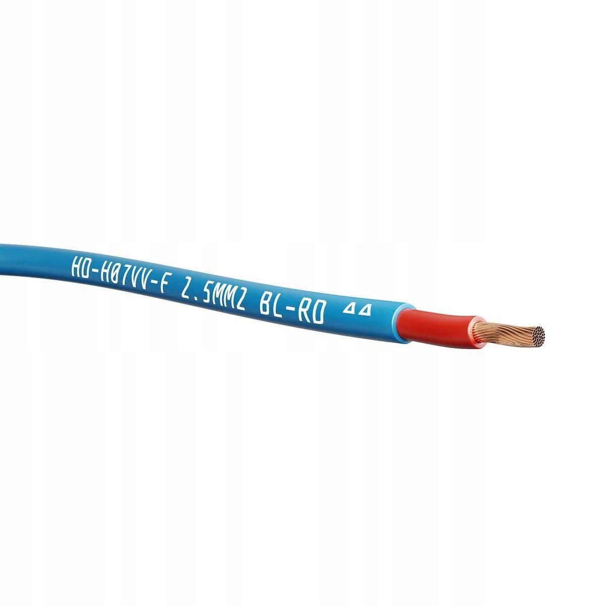 Przewód instalacyjny podwójnie izolowany niebieski – linka LgY 2,5 mm2 ROLK