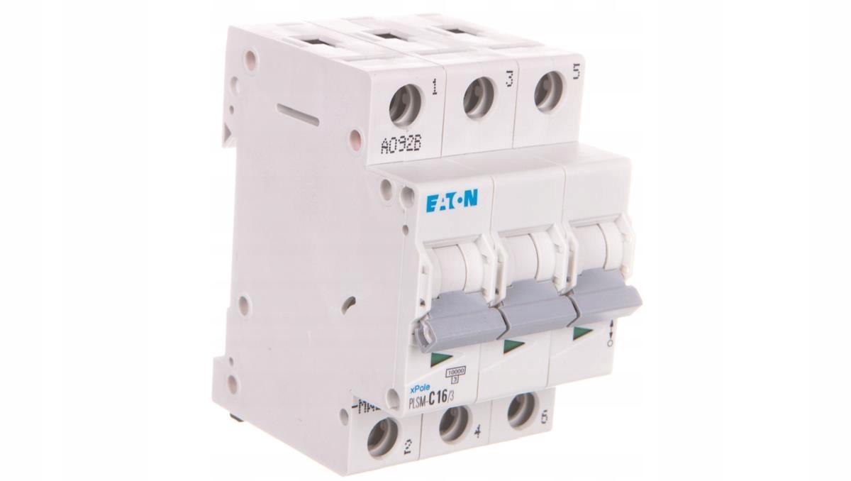 EATON Wyłącznik nadprądowy 3-biegunowy PLSM-C16/3-MW