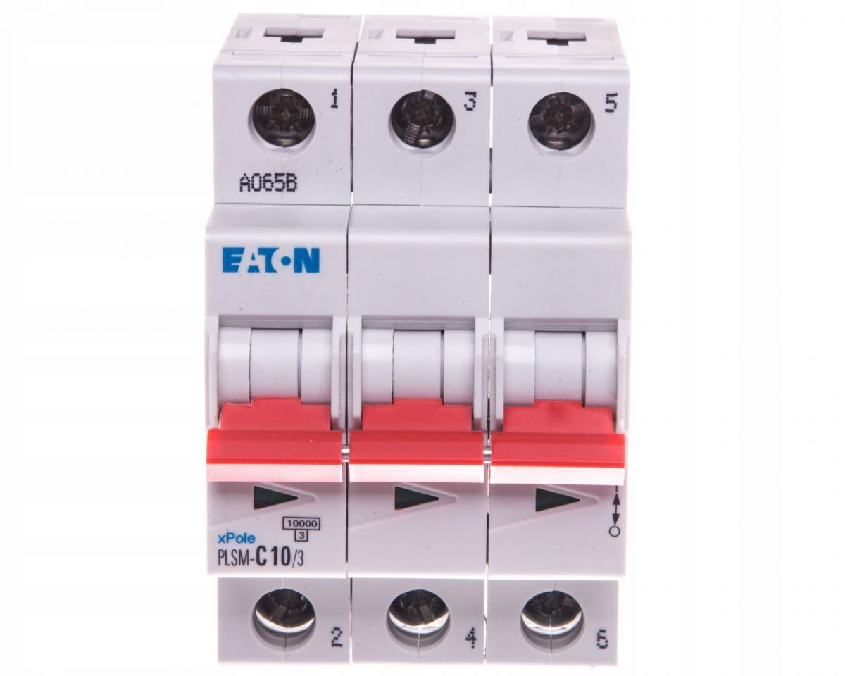 EATON Wyłącznik nadprądowy 3-biegunowy PLSM-C10/3-MW