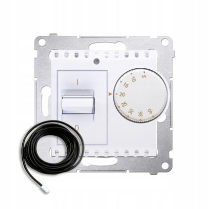 Regulator temperatury z czujnikiem zewnętrznym w komplecie z sondą, biały S
