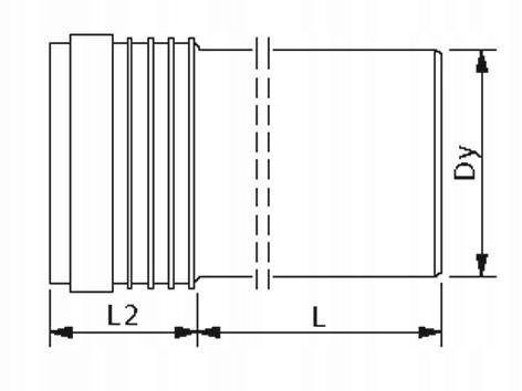 WAVIN Rura kielichowa 75x1000, SiTech+ czarny