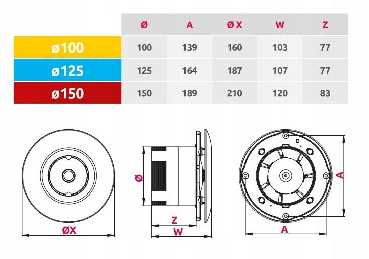 AWENTA Wentylator sufitowy WXO150T - timer