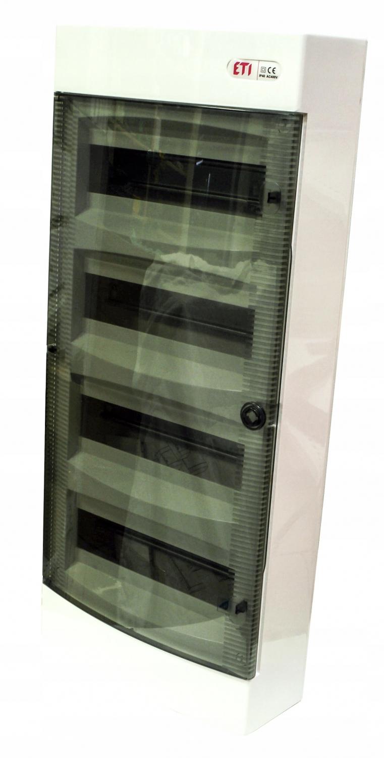 ETI Obudowa natynkowa 4 rzędy po 12 mod. drzwi transparentne ECT48PT-S