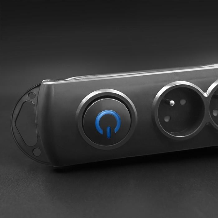 QOLTEC Listwa antyprzepięciowa Quick Switch 6 gniazd 1.8m