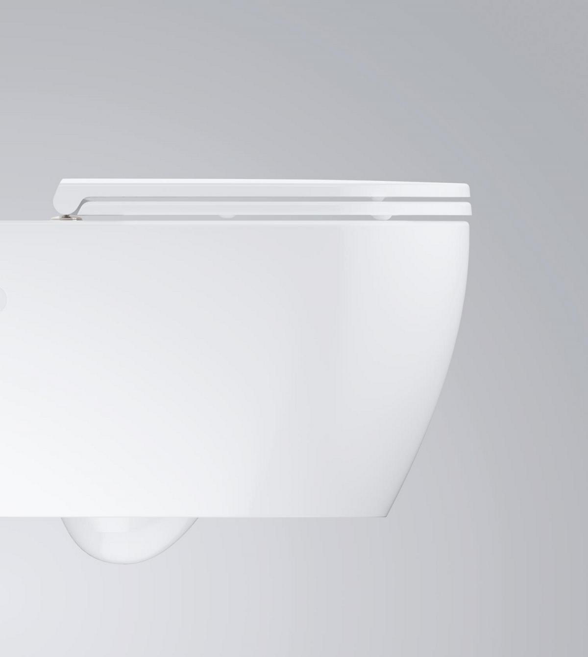 GROHE Miska WC wisząca Bau Ceramika, z deską wolnoopadającą, odpływ poziomy