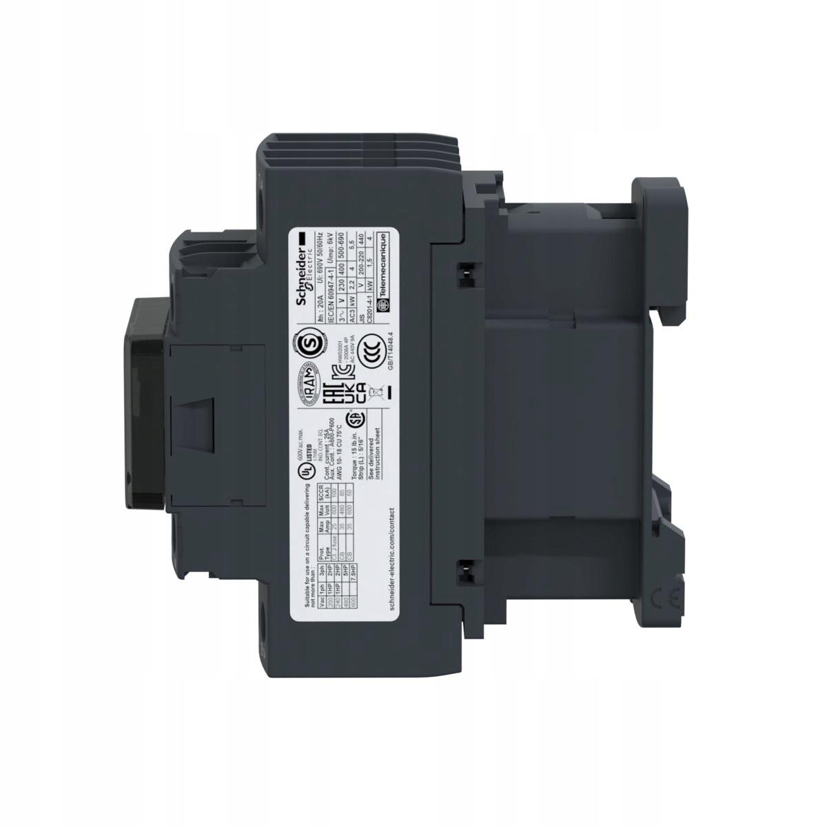 Stycznik mocy TeSys D AC1 20A 4P 1NO 1NC cewka 24VDC niski pobór