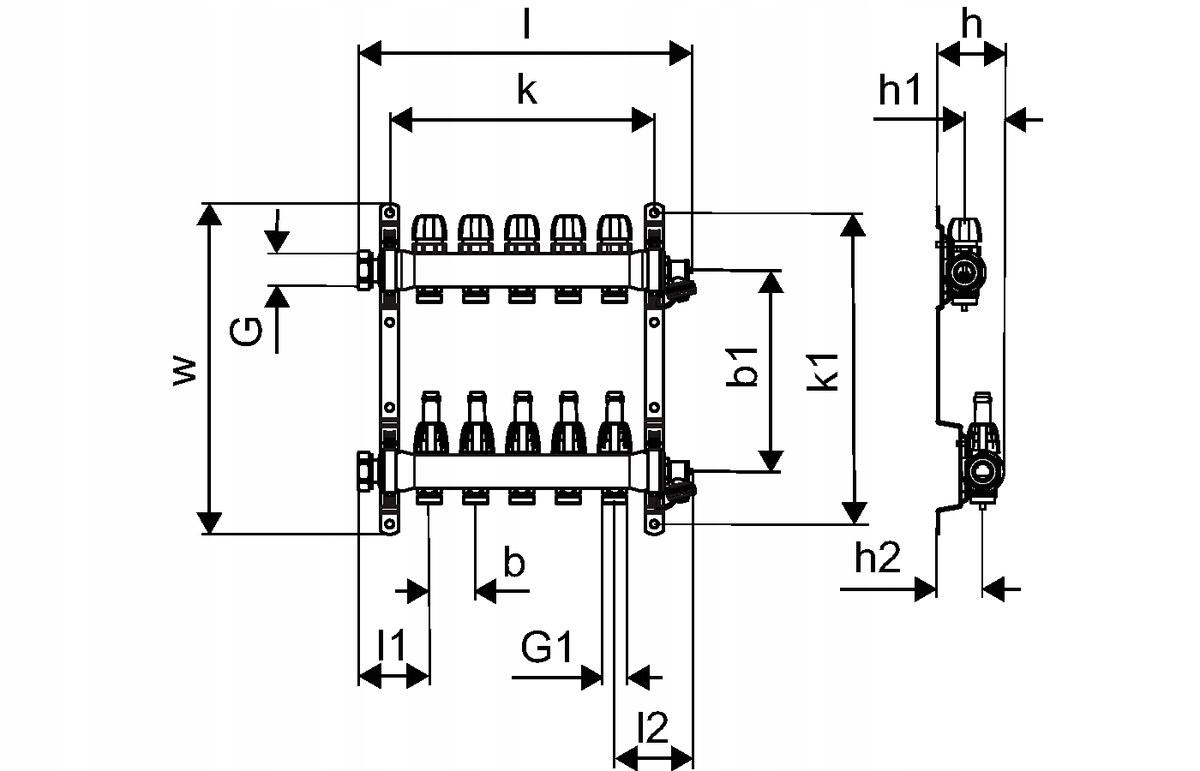 UPONOR Rozdzielacz Vario S FM 13XG3/4 EURO - G1