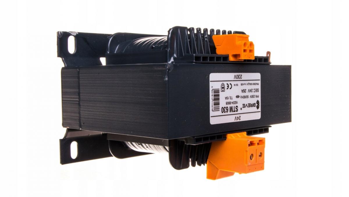 Transformator jednofazowy STM 630VA 230/24V IP00 separacyjny lub bezpieczeń
