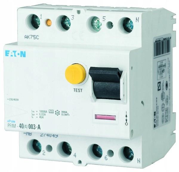 EATON Wyłącznik różnicowoprądowy 4-biegunowy PFIM-40/4/003-MW