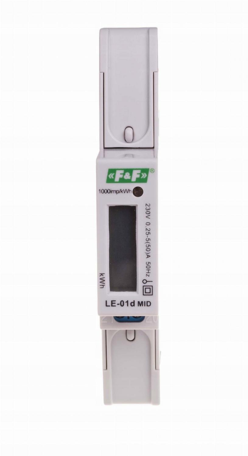 Licznik energii elektrycznej LE-01d - jednofazowy, wyświetlacz LCD, kl.1, 5