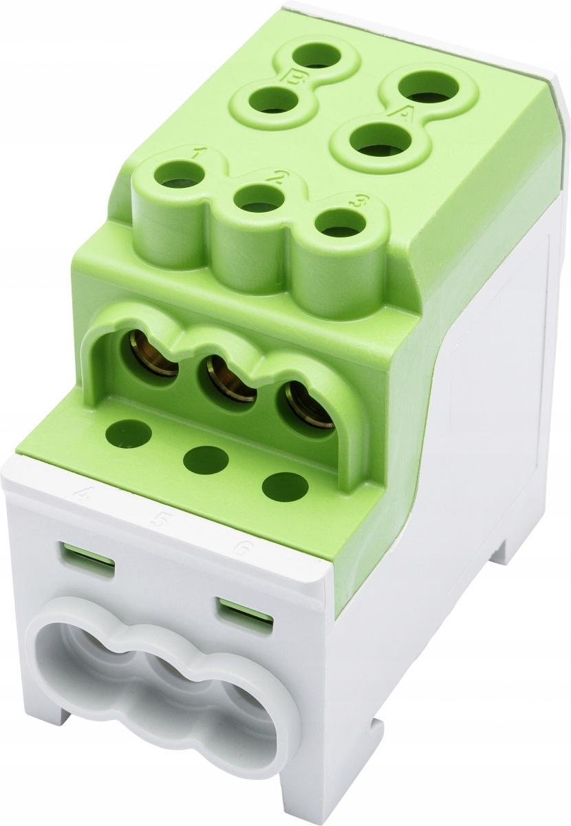 SIMET SDB 200 Blok rozdzielczy - dystrybucyjny Al/Cu 80030 SIMBLOCK zielony