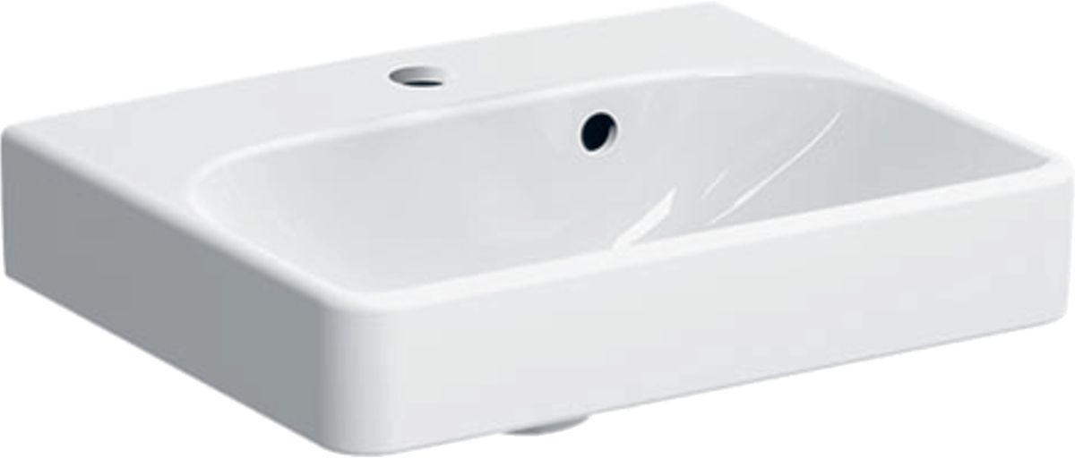 Umywalka kompaktowa Smyle Square B45 cm, H16 cm, T36 cm, z przelewem, z otw