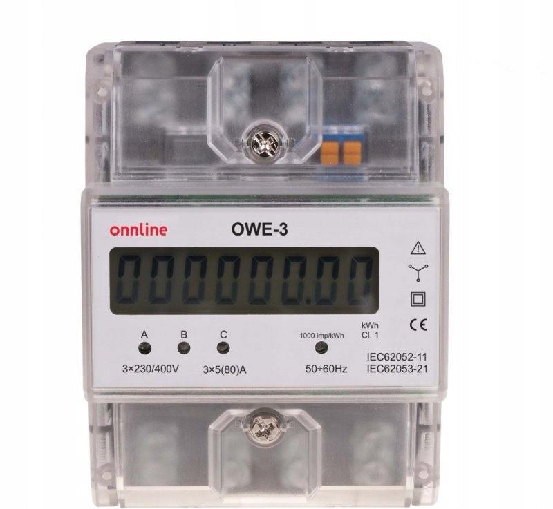 ONNLINE Licznik zużycia energii 3-fazowy OWE-3