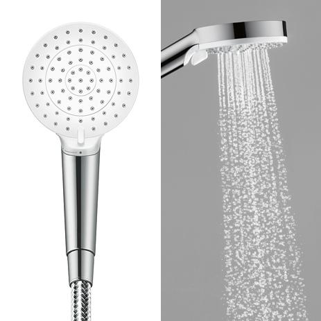 Bateria wannowo-prysznicowa dwuuchwytowa ścienna Hansgrohe Logis srebrny