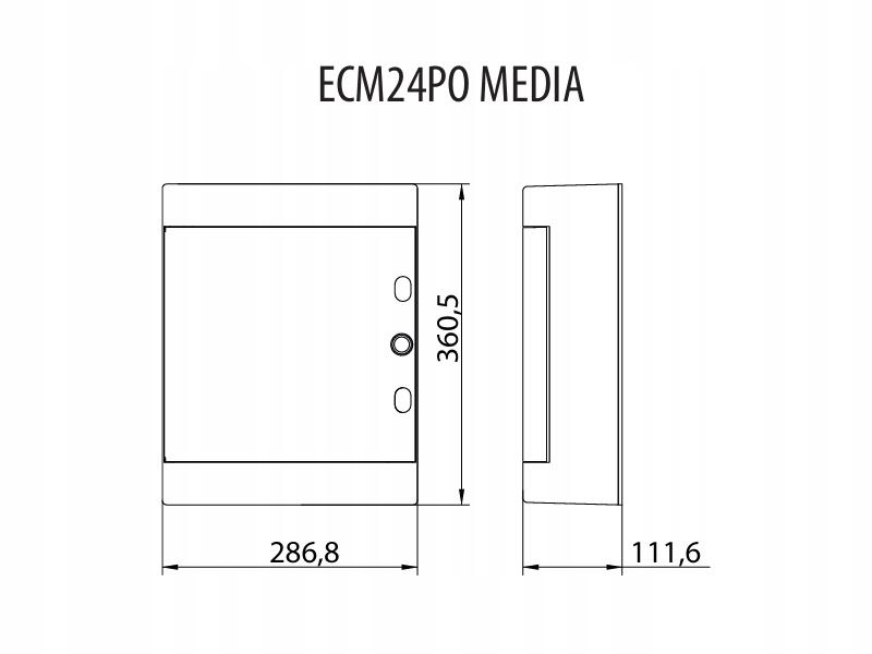 ETI Obudowa natynkowa MEDIA pusta ECT24PO MEDIA/EMPTY