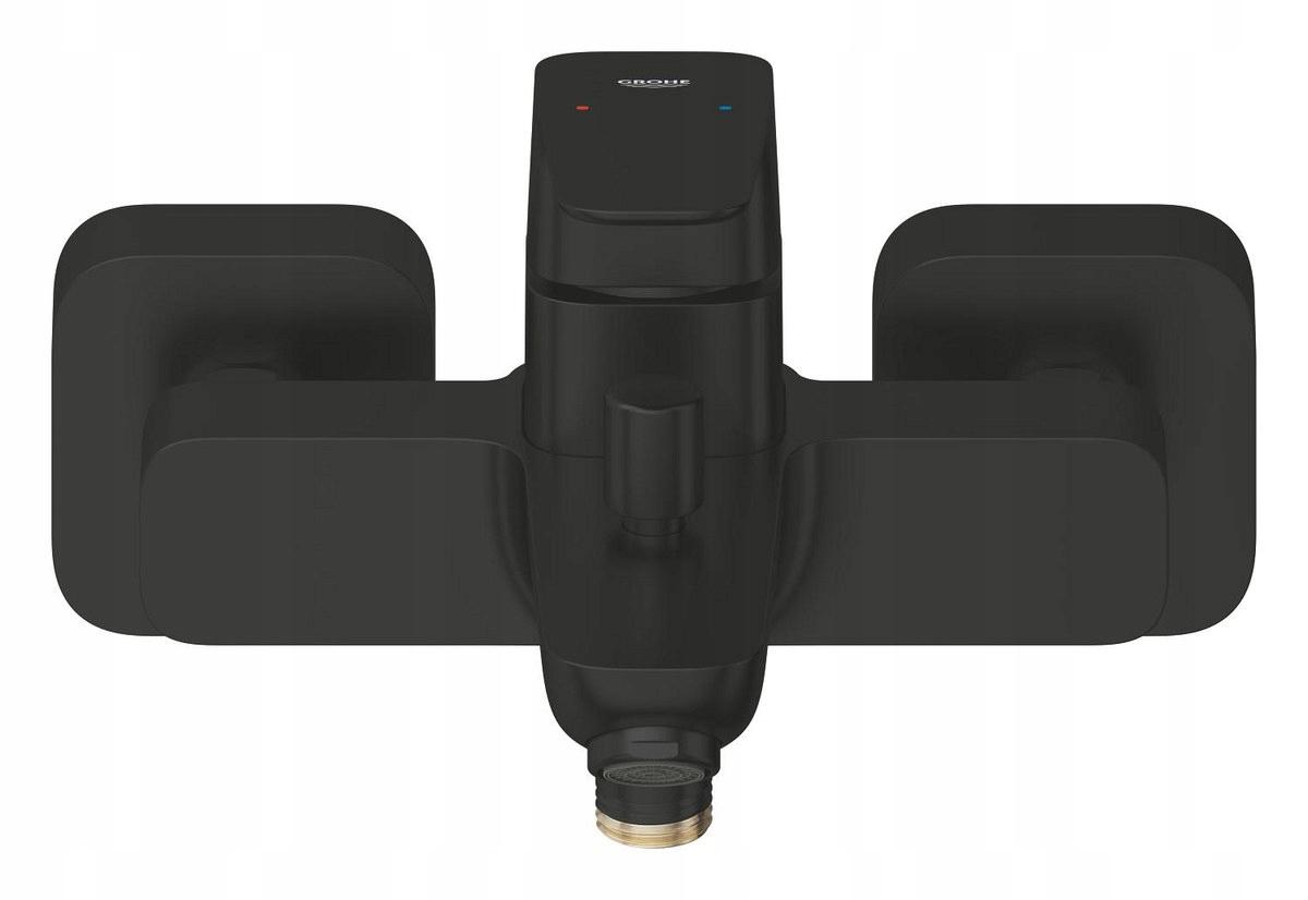 GROHE Bateria wannowa jednouchwytowa naścienna GROHE Cubeo matte black