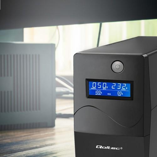 QOLTEC asilacz awaryjny UPS Monolith 850VA 480W LCD USB RJ45