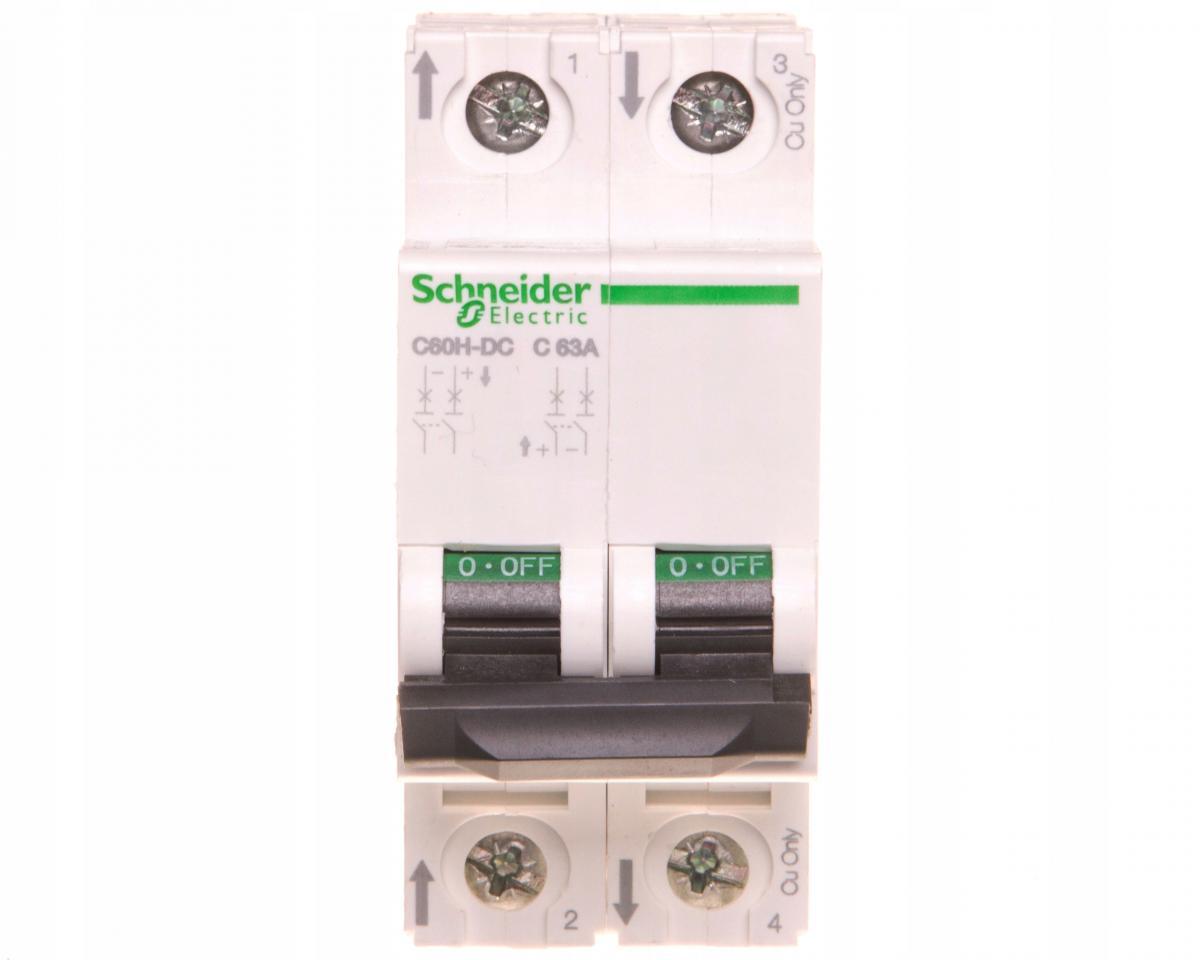 SCHNEIDER ELECTRIC Wyłącznik nadprądowy C60H-DC-C63-2 C 63A 2-biegunowy