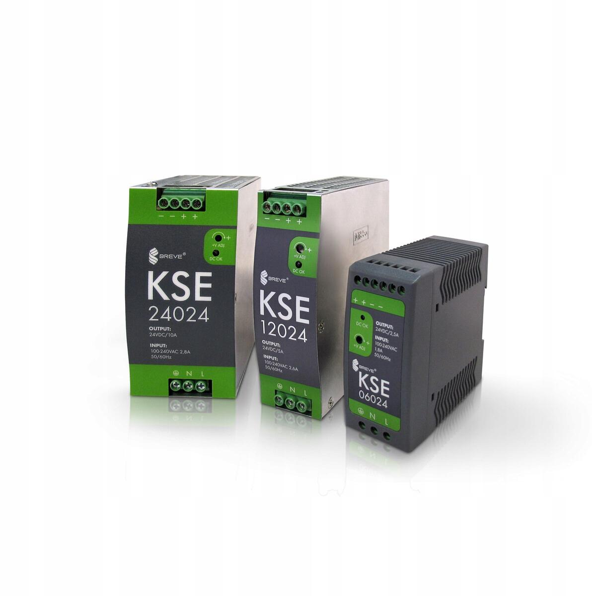 Zasilacz impulsowy KSE 24048M 230/ 48VDC 5A 240W na szynę DIN, Uzas: 96-264