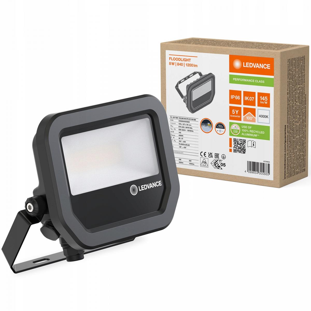 Naświetlacz Floodlight 10 P 8W 1K2LM 840 PS SY100 BK Uniwersalny naświetlac