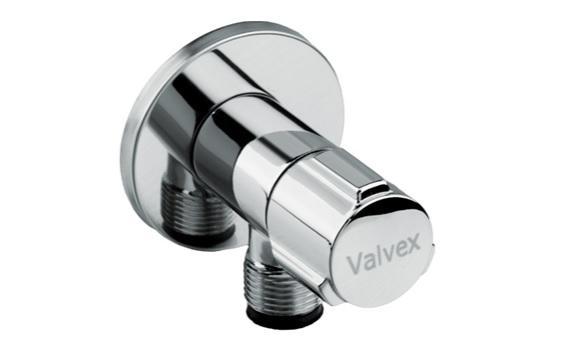 VALVEX Zawór kątowy z głowicą ceramiczną Star chrom 1/2-1/2