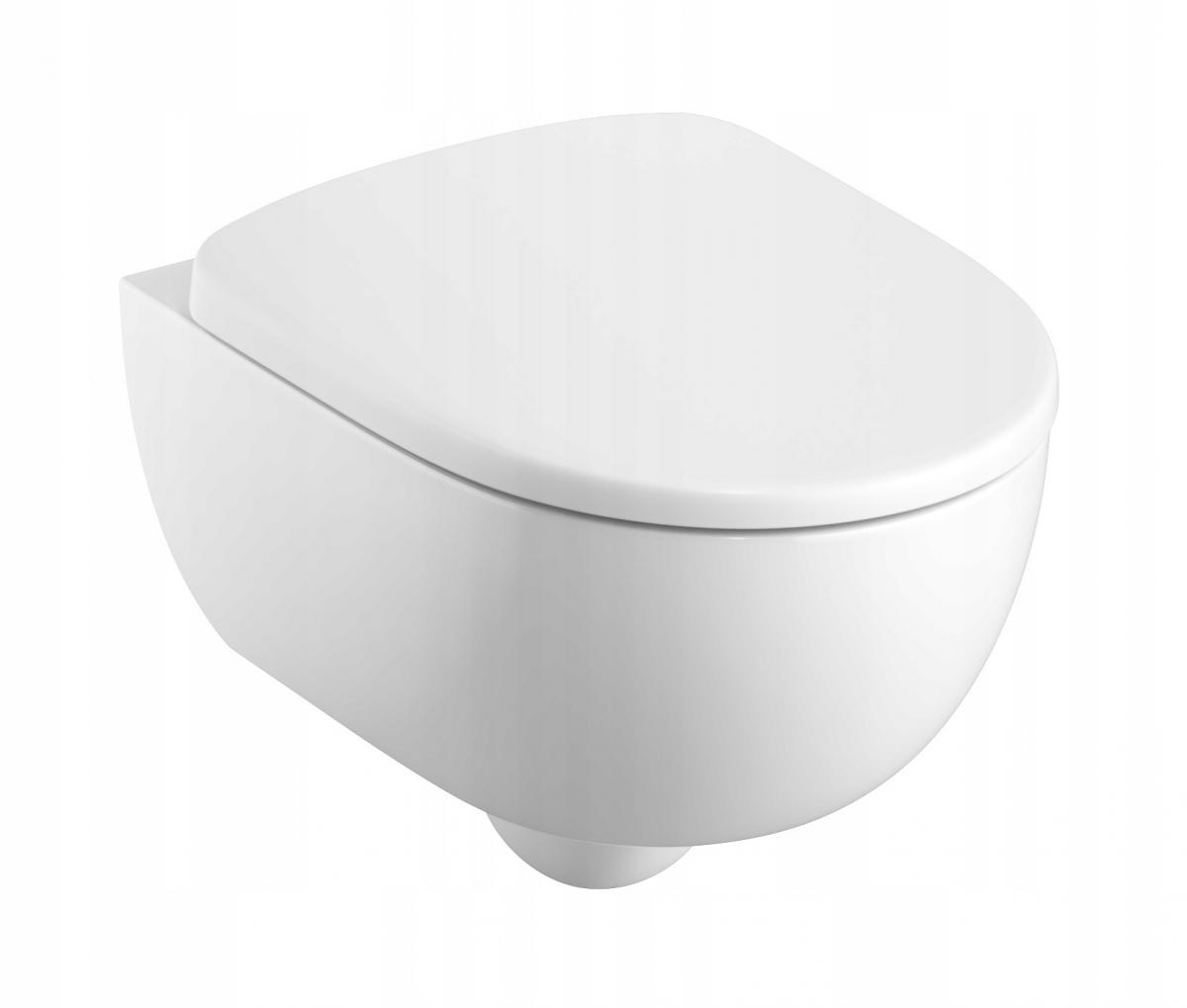 Miska wisząca WC Selnova Compact, lejowa, B35.5 cm, H33 cm, T49 cm, krótka,