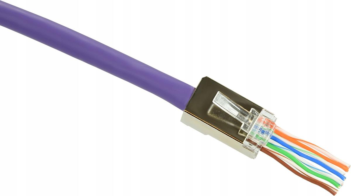 A-LAN Wtyk przelotowy RJ45 STP kat.6 (op.100 szt) ALANTEC