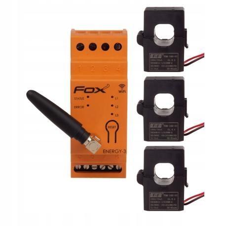 F&F Monitor energii elektrycznej WI-FI 3F+N,FOX ENERGY 3, WI-MEF3 100A